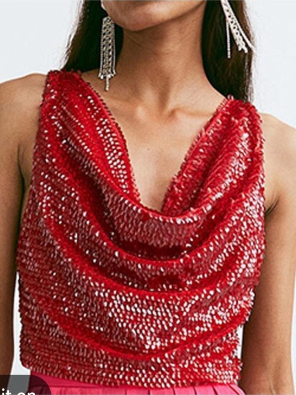 H&M Sequined Crop Top